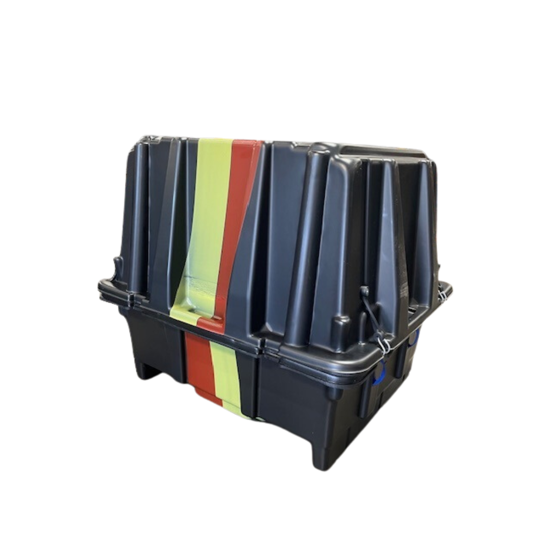 red and yellow transmission case